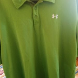 Under Armour green polo